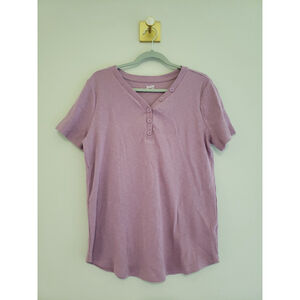 Duluth Short Sleeve Top Women Large Purple Lavender Outdoor Hiking Trail Camping